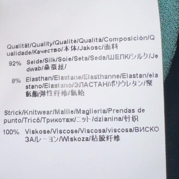 Green Silk Hugo Boss Blouse, size 6 - Picture 5 of 6